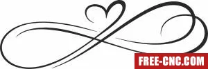 Heart infinity symbol valentines day - Download free dxf for cnc plasma cutting