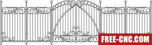 Decorative fence gate - Download free dxf for cnc plasma cutting