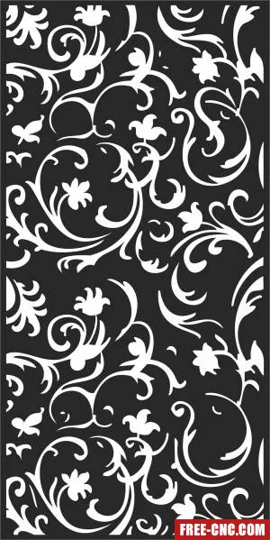 Screen pattern screen decorative screen door wall - Free dxf download