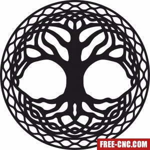 Tree of life wall decor - Free dxf for laser cutting and plasma