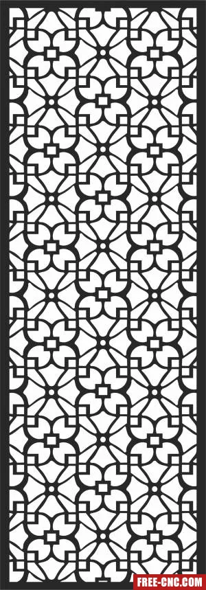 Wall screen door wall door decorative - Free dxf download