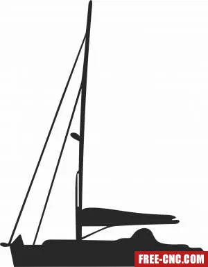 Sailboat sailing ship - Free dxf for laser cutting and plasma