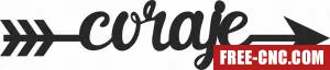 Coraje arrow sign - Download free dxf for cnc plasma cutting
