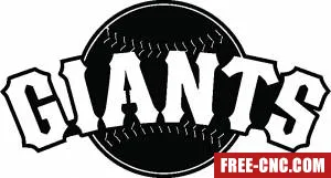 San francisco giants mlb logo - free dxf download