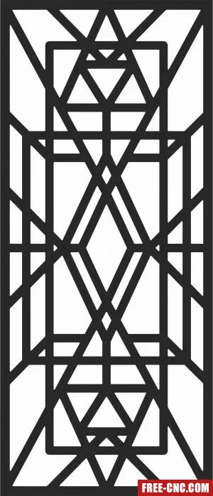 Screen decorative door - Free dxf for laser cutting and plasma