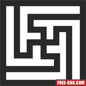 Decorative door decorative screen - Free dxf files ready to cut