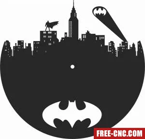 Batman wall clock - Download free dxf for cnc plasma cutting