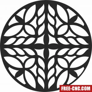 Mandala wall decor cliparts - Free dxf for laser cutting and plasma