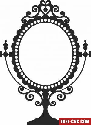 Mirror frame wall decor - Free dxf download