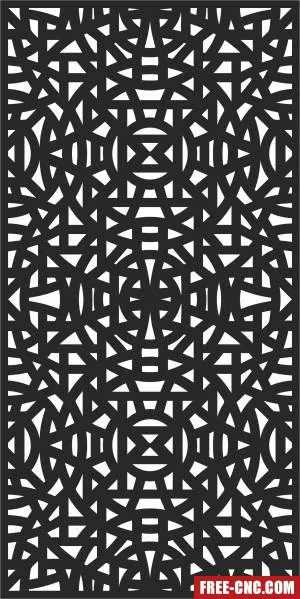 Pattern wall door decorative - Free dxf files ready to cut