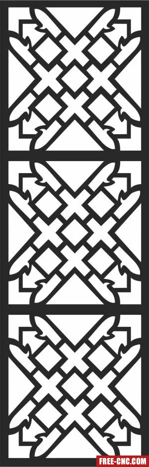 Wall door screen pattern - Download free dxf for cnc plasma cutting