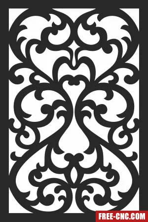 Screen pattern screen wall door screen door - Free dxf files ready to cut