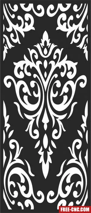 Wall door pattern decorative - Free dxf files ready to cut