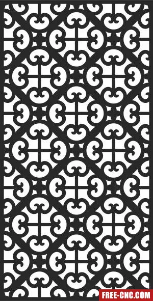 Decorative pattern screen door - Download free dxf for cnc plasma cutting Decorative pattern screen door - Download free dxf for cnc plasma cutting