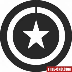 Captain america marvel avengers superhero logo - Download free dxf for cnc plasma cutting