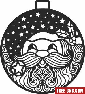Christmas santa claus ornament clipart - Free dxf files ready to cut Christmas santa claus ornament clipart - Free dxf files ready to cut