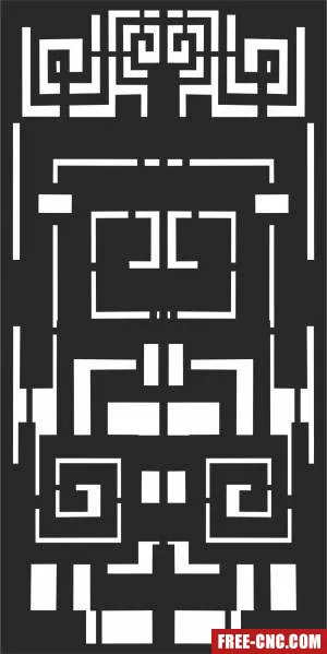 Door pattern decorative pattern - Free dxf for laser cutting and plasma