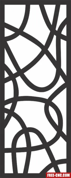 Decorative panel wall separator door pattern - free dxf download