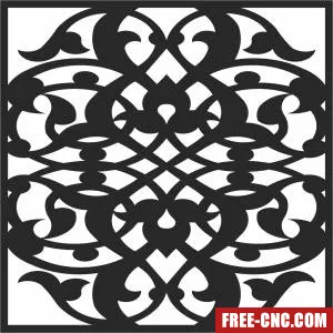 Wall pattern screen door wall decorative - Free dxf for laser cutting and plasma