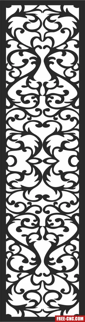 Door screen decorative screen - Free dxf files ready to cut